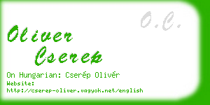 oliver cserep business card